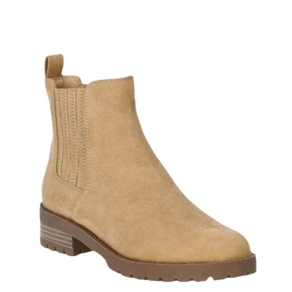 Time And Tru Women's Chelsea Boot Brown Memory Foam Lug Sole Tan Size 10 NWT - Picture 1 of 4